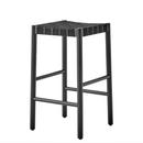 Tabouret de bar Betty, Version cuisine: 66 cm, Noir / lin noir