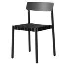 Chaise Betty, Noir / lin noir, Sans accoudoirs