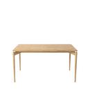 Table PUREdinner, 140 x 85 cm, Chêne huilé blanc, Sans panneaux d'extension