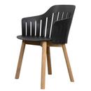 Fauteuil Choice, Noir, Teck / 4 pieds