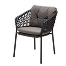 Chaise Ocean, Open soft Rope – Dark grey, Tissé - Gris foncé