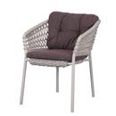 Chaise Ocean, Open soft Rope – Sand, Tissé - Bordeaux foncé