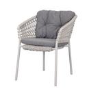 Chaise Ocean, Open soft Rope – Sand, Tissé - Gris foncé