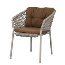 Chaise Ocean, Open soft Rope – Taupe, Rise - Brun ambré