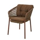 Chaise Ocean, Open soft Rope – Umber brown, Rise - Brun ambré