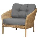 Chaise lounge large Ocean, Large flat Weave - Natural, AirTouch - Gris