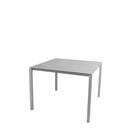 Table Pure, 100 cm x 100 cm, Gris béton, Gris clair