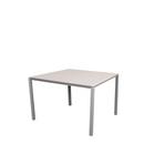 Table Pure, 100 cm x 100 cm, Sable de Toscane, Gris clair