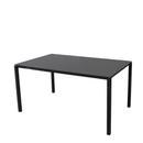 Table Pure, 150 cm x 90 cm, Nero noir, Gris lave