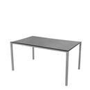 Table Pure, 150 cm x 90 cm, Noir fossile, Gris clair