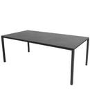 Table Pure, 200 cm x 100 cm, Noir fossile, Gris lave