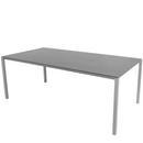 Table Pure, 200 cm x 100 cm, Basalt, Gris clair