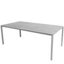 Table Pure, 200 cm x 100 cm, Gris fossile, Gris clair