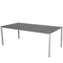 Table Pure, 200 cm x 100 cm, Noir fossile, Sable