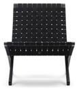 MG501 Cuba Chair, Chêne laqué noir, Sangles de l'assise noir