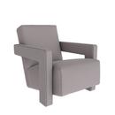 Fauteuil Utrecht, Ortigia, Argent, Couture au point de croix noir