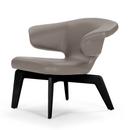 Munich Lounge Chair, Cuir Classic gris, Teinté noir  