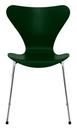 Série 7 chaise 3107, Frêne coloré, Evergreen, Chromé
