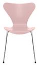 Série 7 chaise 3107, Frêne coloré, Pale Rose, Chromé