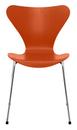 Série 7 chaise 3107, Frêne coloré, Paradise Orange, Chromé