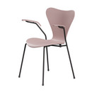 Série 7 chaise 3207 New Colours, Laqué, Rose pâle, Warm graphite