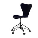 Série 7 Chaise de bureau pivotante 3117 / 3217 New Colours, Sans accotoirs, Frêne coloré, Bleu nuit, Noir