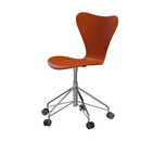 Série 7 Chaise de bureau pivotante 3117 / 3217 New Colours, Avec accotoirs, Laqué, Orange paradis, Chromé