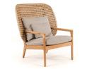 Kay Highback Lounge Chair, Harvest, Fife Rainy Grey, Sans repose-pieds