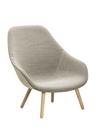About A Lounge Chair High AAL 92, Hallingdal - gris chaud, Chêne laqué, Sans coussin d'assise