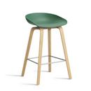 About A Stool AAS 32, Version cuisine: hauteur de l'assise 64 cm, Chêne laqué, Teal green 2.0