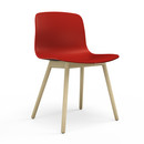 Chaise About A Chair AAC 12, Warm red, Chêne savonné