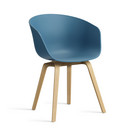 Chaise About A Chair AAC 22, Azure blue 2.0, Chêne laqué
