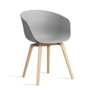 Chaise About A Chair AAC 22, Concrete grey 2.0, Chêne savonné