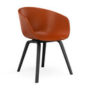 Chaise About A Chair AAC 22, Orange, Chêne laqué noir