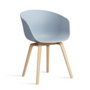 Chaise About A Chair AAC 22, Slate blue 2.0, Chêne savonné