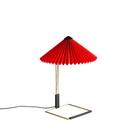 Lampe de table Matin, Ø 300 mm, Bright red, Laiton poli