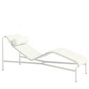 Chaise Longue Palissade , Blanc crème, Avec coussin, Avec coussin pour la nuque