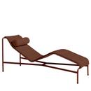 Chaise Longue Palissade , Rouge oxyde, Avec coussin, Avec coussin pour la nuque