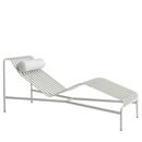 Chaise Longue Palissade , Gris ciel, Sans coussin, Avec coussin pour la nuque