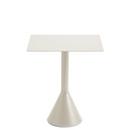 Table Palissade Cone , L 65 x l 65 x H 74, Blanc crème