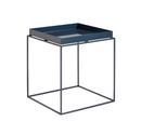 Table avec plateau Tray , H 40/44 x L 40 x P 40 cm, Bleu foncé - Haute brillance