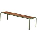 Banc Avanti, 48 x 199,5 cm, Vert olive, Cendre thermo