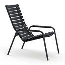 Lounge Chair ReCLIPS, Noir, Accotoirs aluminium