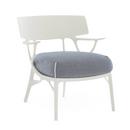 Fauteuil Lounge outdoor A.I, Blanc / bleu