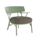 Fauteuil Lounge A.I, Bouclé Riccio, Vert / gris