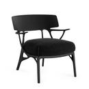 Fauteuil Lounge A.I, Bouclé Riccio, Noir / noir