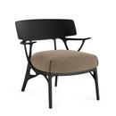 Fauteuil Lounge A.I, Bouclé Riccio, Noir / tourterelle