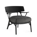 Fauteuil Lounge A.I, Panamino Basic, Noir / anthracite