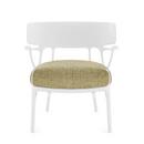 Fauteuil Lounge A.I, Texture, Blanc / blanc jaune