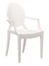 Chaise Louis Ghost - Lot de 4, Opaque-blanc brillant